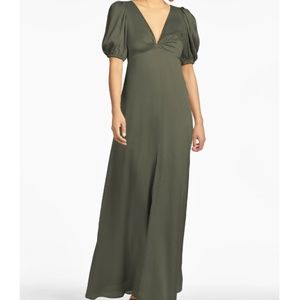Sachin & Babi Alli Gown in Moss Green, size 18W, NWT/never worn.
